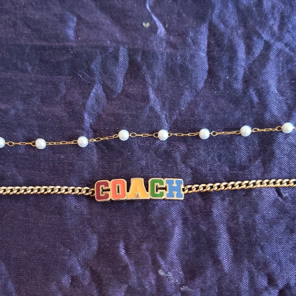 Coach Colorful Logo Chain Bracelet